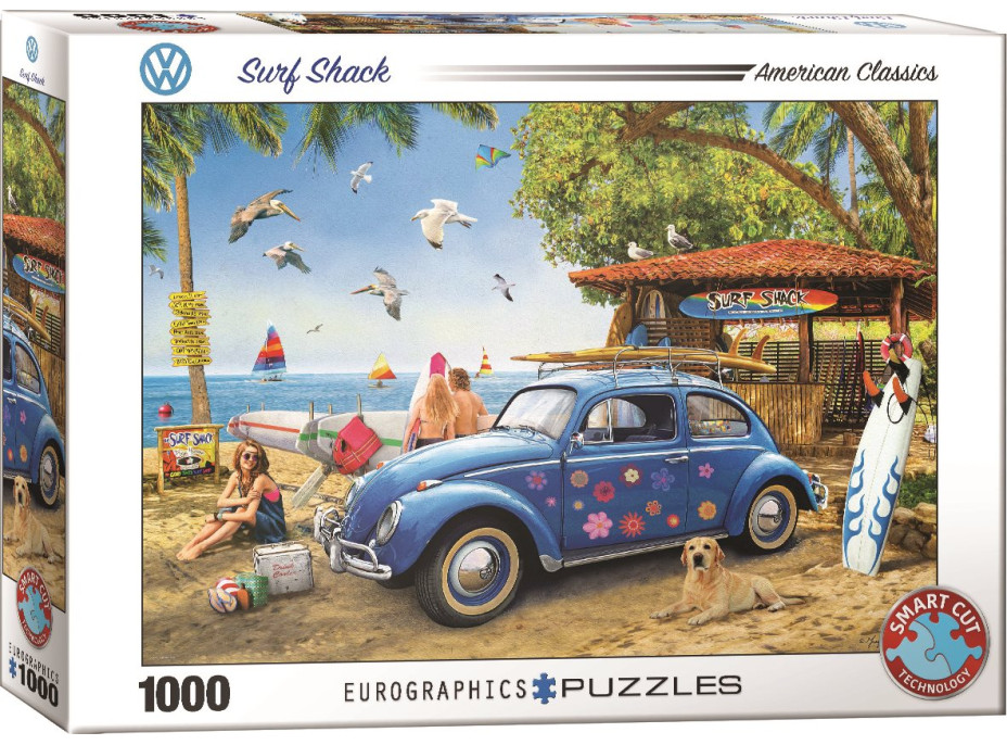 EUROGRAPHICS Puzzle VW Chrobák a surferi 1000 dielikov