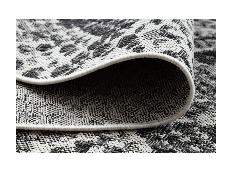 Kusový koberec Sion Sisal Snake`s skin 22162 ecru/black