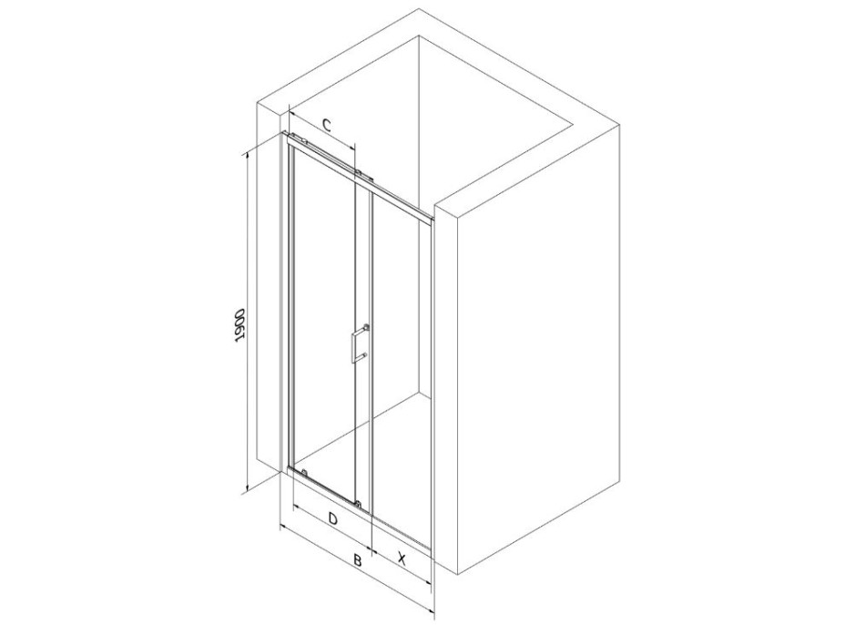 Sprchové dvere maxmax MEXEN APIA 120 cm, 845-120-000-01-00