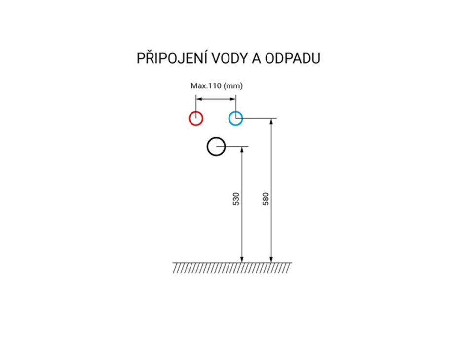 Kúpeľňová skrinka s keramickým umývadlom AIRA 101 cm