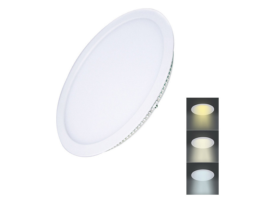 LED mini panel CCT, podhľadový, 12W, 900lm, 3000K, 4000K, 6000K, okrúhly