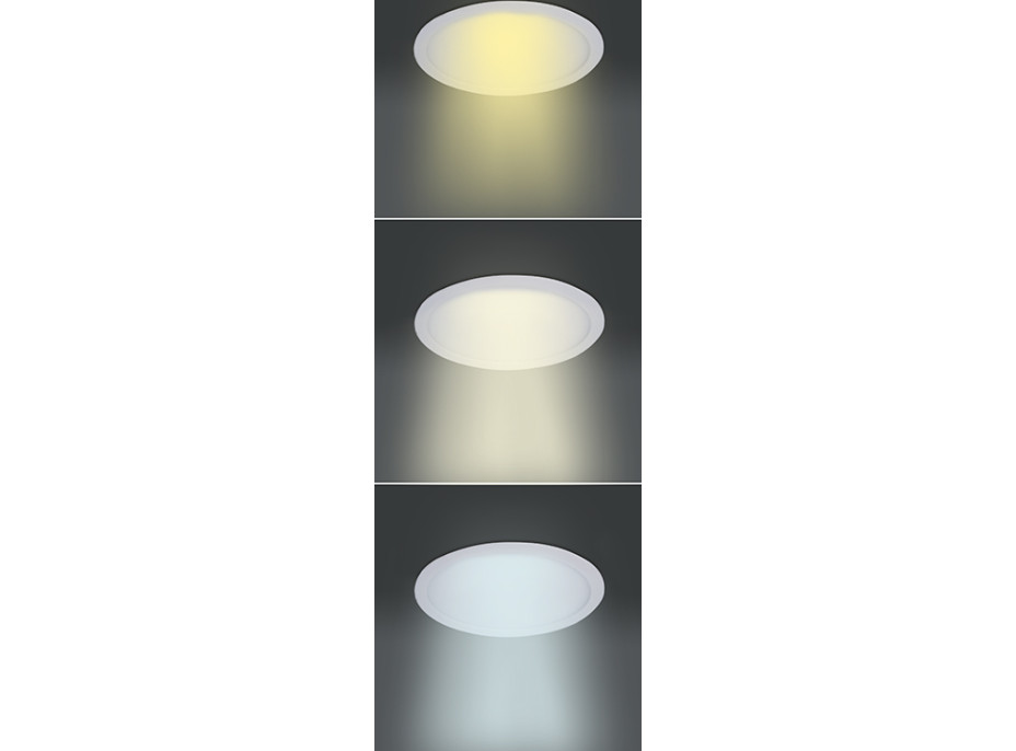 LED mini panel CCT, podhľadový, 12W, 900lm, 3000K, 4000K, 6000K, okrúhly