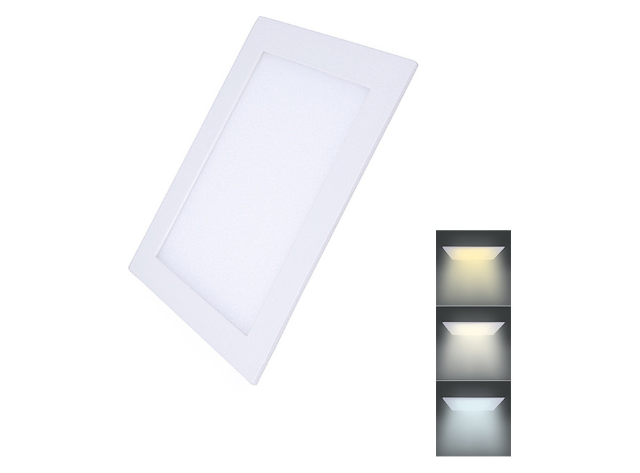 LED mini panel CCT, podhľadový, 12W, 900lm, 3000K, 4000K, 6000K, štvorcový