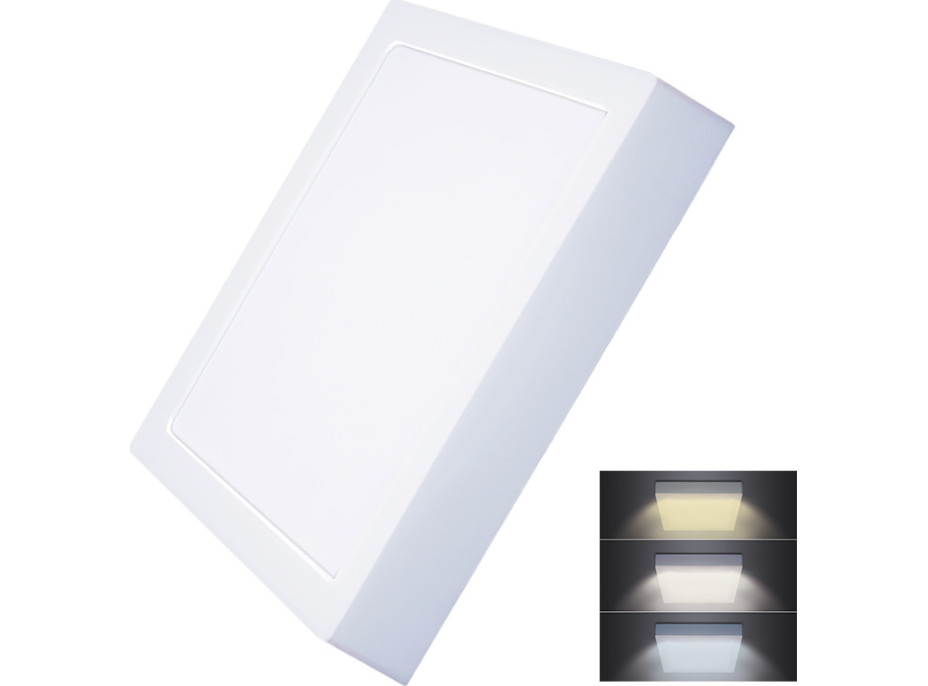 LED mini panel CCT, prisadený, 24W, 1800lm, 3000K, 4000K, 6000K, štvorcový