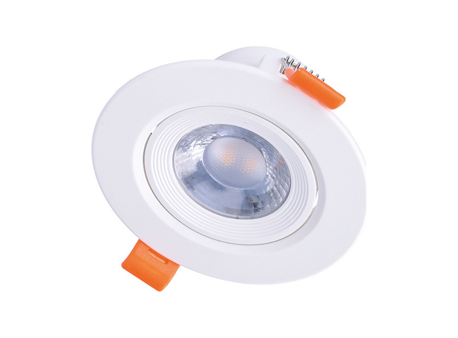 LED podhľadové svetlo bodové, 5W, 400lm, 3000K, okrúhle, biele