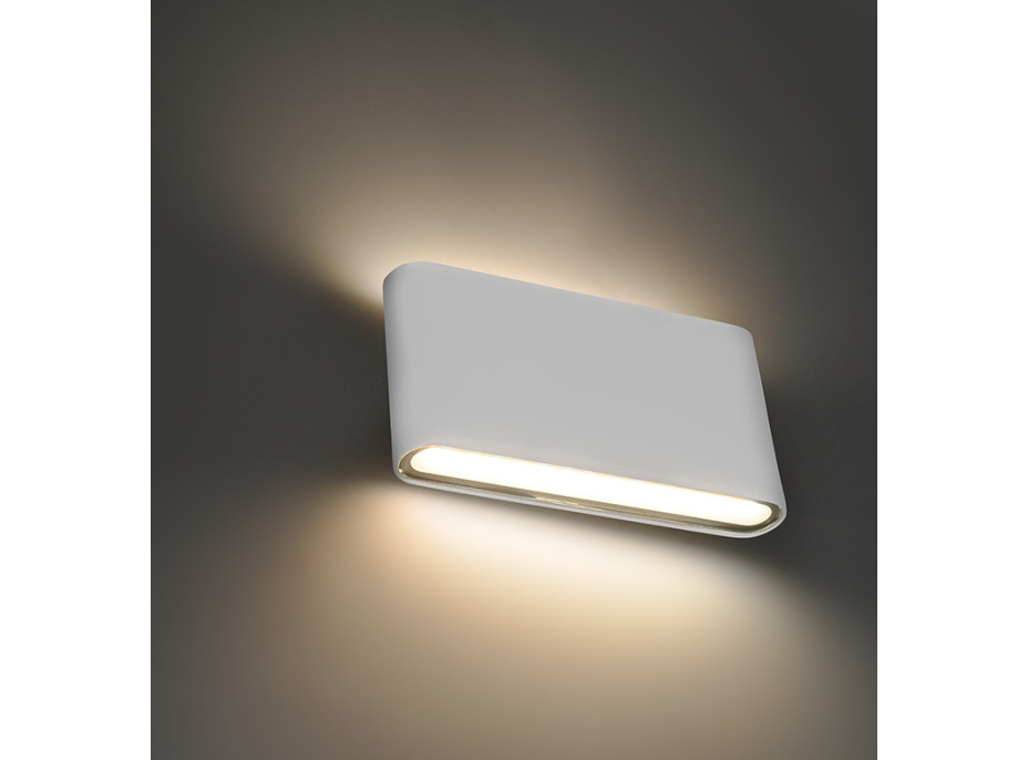 LED vonkajšie nástenné osvetlenie Modena, 12W, 680lm, 120 °, biela