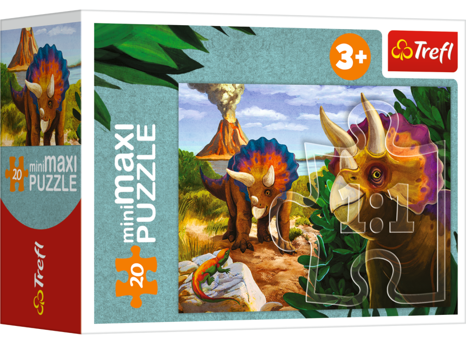 TREFL Displej Puzzle Svet dinosaurov 20 dielikov (24 ks)