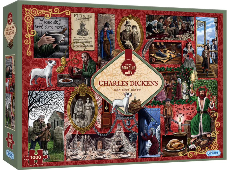 GIBSONS Puzzle Knižný klub: Charles Dickens 1000 dielikov