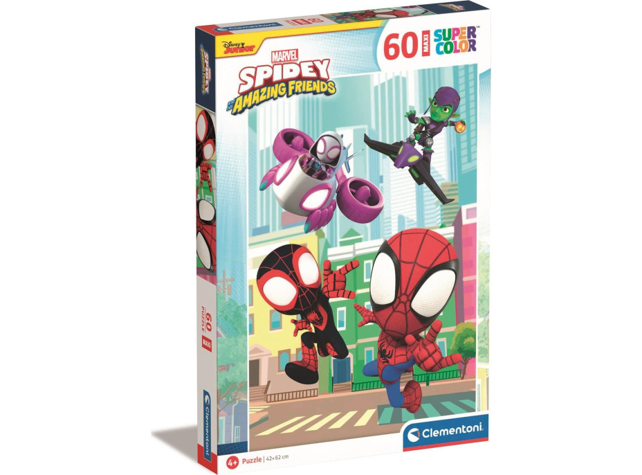 CLEMENTONI Puzzle Marvel: Spidey a jeho úžasní priatelia MAXI 60 dielikov