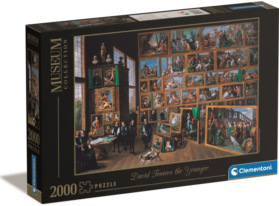 CLEMENTONI Puzzle Museum Collection: Arcivojvoda Leopold Wilhelm v jeho maliarskej galérii v Bruseli 2000 dielikov