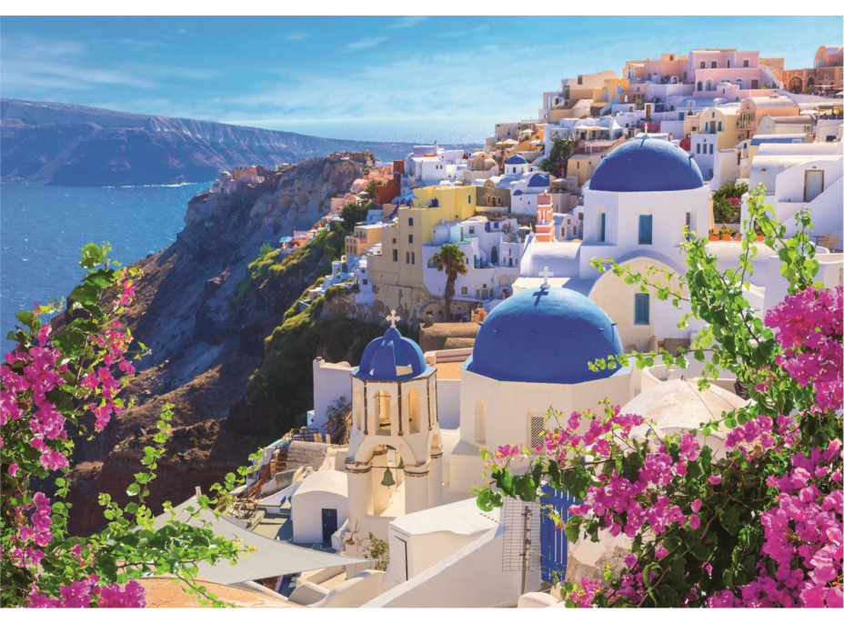 TREFL Puzzle s triedičom 2v1 Santorini, Grécko 1000 dielikov