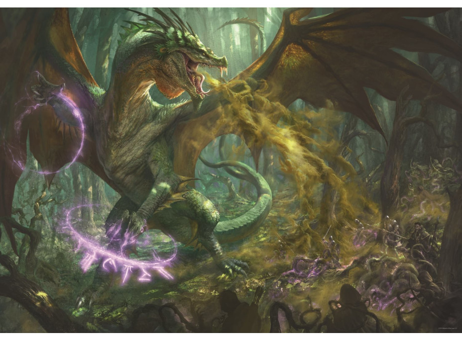 TREFL Puzzle UFT Dungeons & Dragons: Zelený drak 1000 dielikov