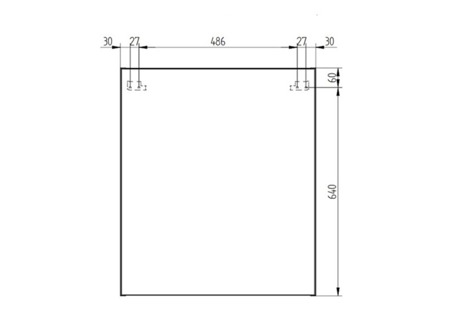 Kúpeľňová závesná skrinka so zrkadlom - 60 cm - biela - ľavá