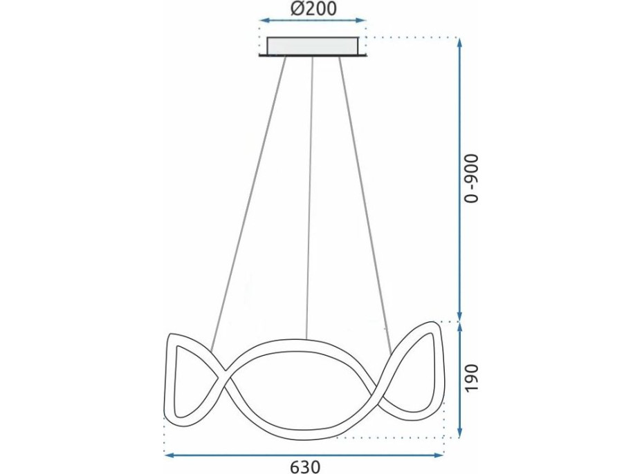 Stropné LED svietidlo PULSE 120W - zlaté + ovládač