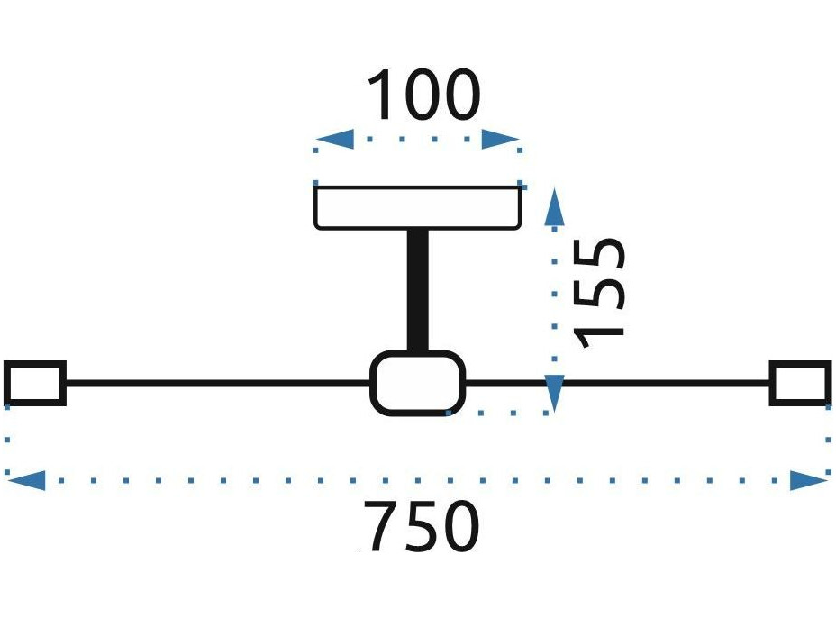 Stropné svietidlo AGARO straight - 10x E27 - zlaté/čierne