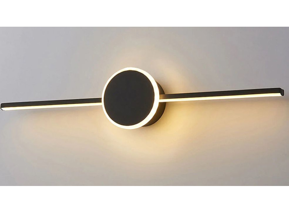 Nástenné LED svietidlo nad zrkadlo PROPELLER - 41 cm - 7W - čierne