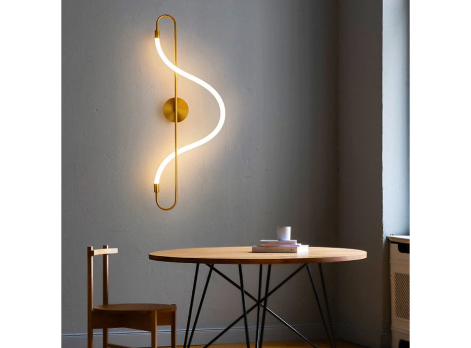 Nástenné LED svietidlo CURVE long - 24W - zlaté