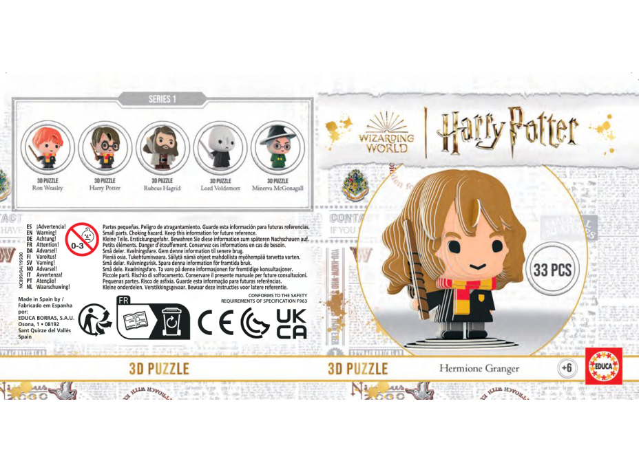 EDUCA 3D puzzle Harry Potter: Hermiona Grangerová 33 dielikov