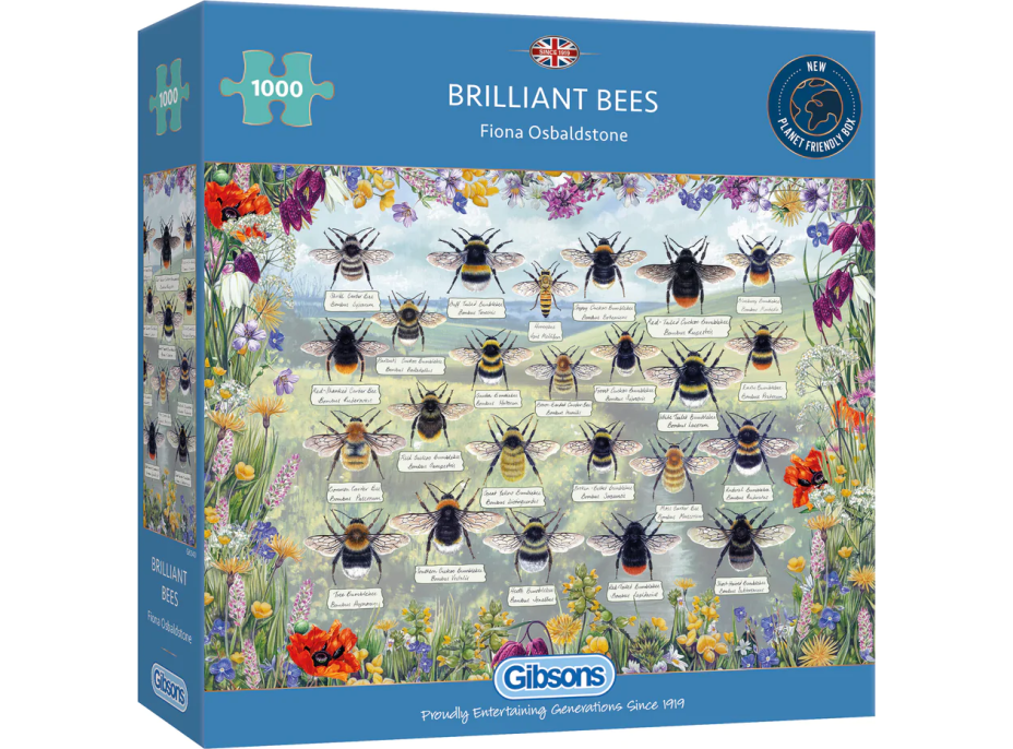 GIBSONS Puzzle Brilantné včely 1000 dielikov