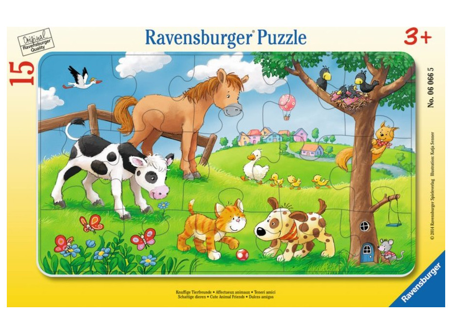 RAVENSBURGER Puzzle Roztomilí kamaráti 15 dielikov