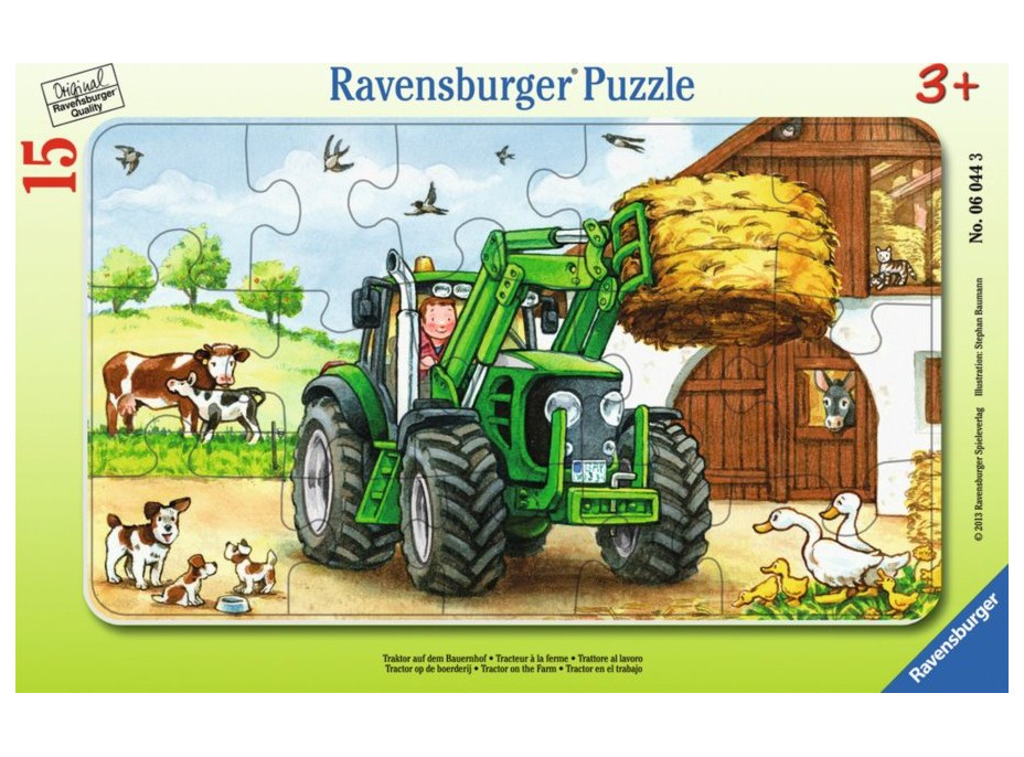 RAVENSBURGER Puzzle Traktor na statku 15 dielikov