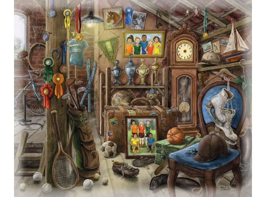 RAVENSBURGER Únikové EXIT puzzle Strašidelné sídlo 5: Na pôde 99 dielikov