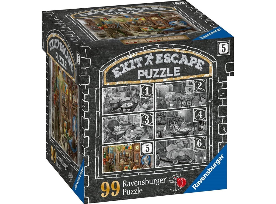 RAVENSBURGER Únikové EXIT puzzle Strašidelné sídlo 5: Na pôde 99 dielikov