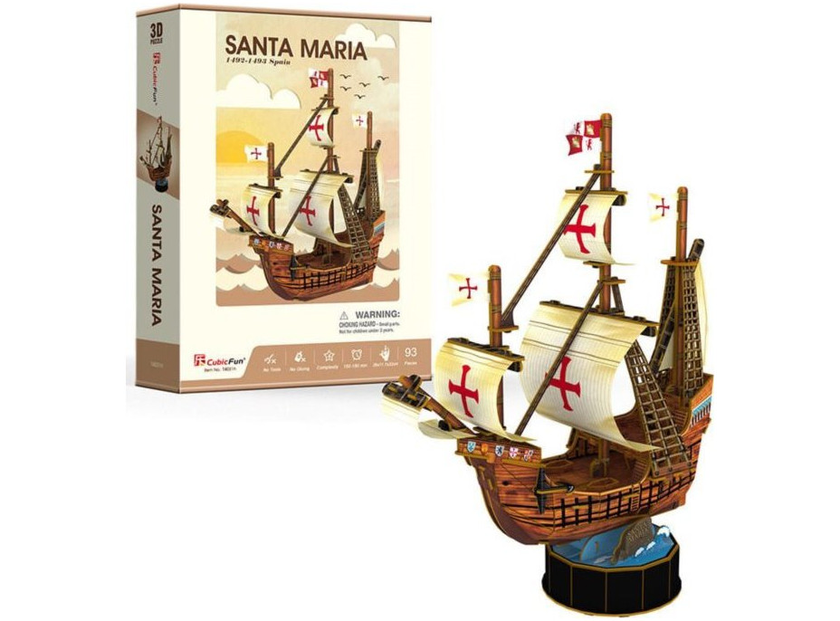 CUBICFUN 3D puzzle Loď Santa Maria 93 dielikov