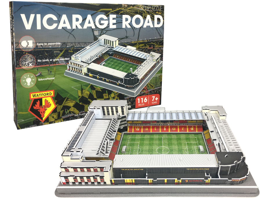 3D puzzle Štadión Vicarage Road - FC Watford 116 dielikov