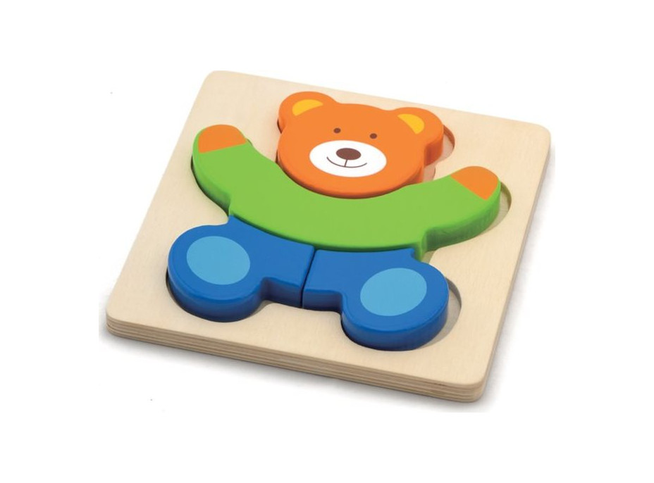 STUDO WOOD Drevené puzzle Medvedík 4 dieliky