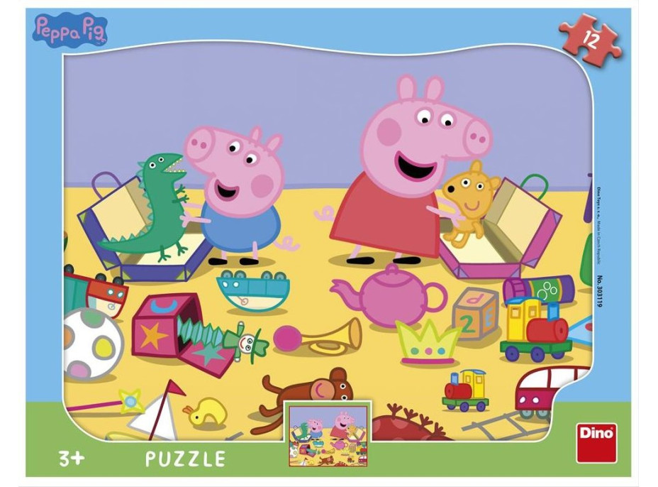 DINO Puzzle Prasiatko Peppa: Tvary 12 dielikov