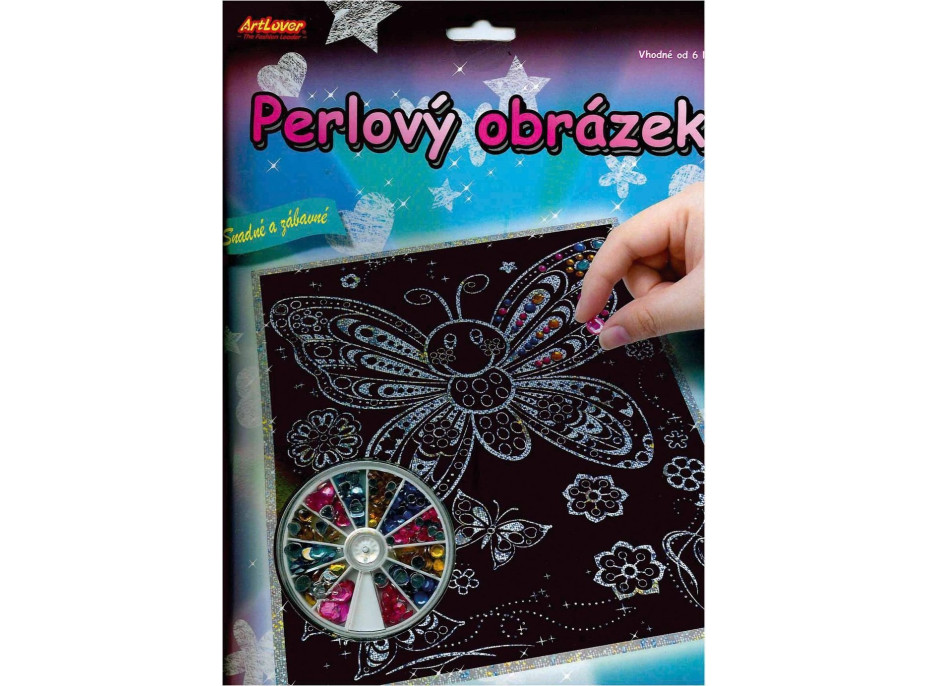 ARTLOVER Perlový obrázok Motýliky 20x25cm