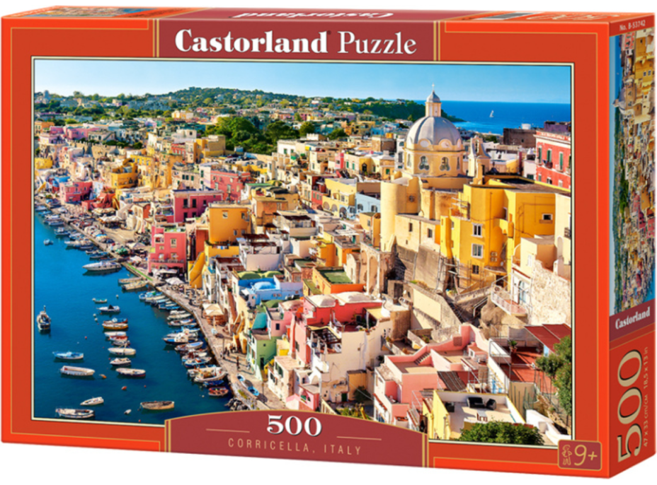 CASTORLAND Puzzle Prístav Corricella, Taliansko 500 dielikov
