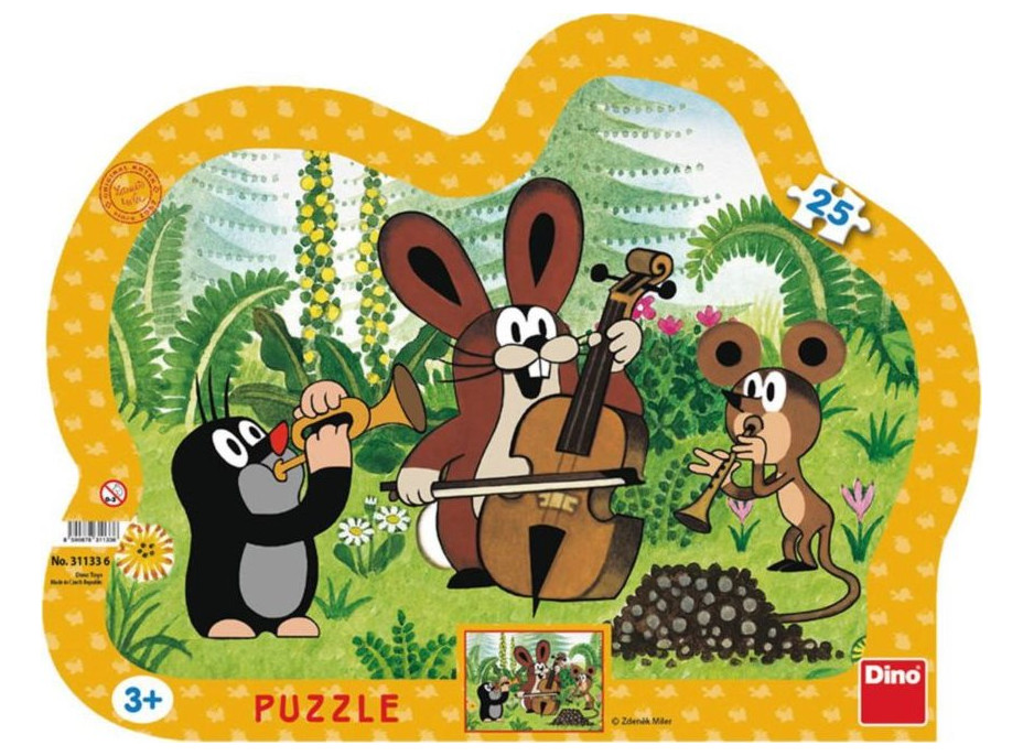 DINO Puzzle Krtko muzikant 25 dielikov