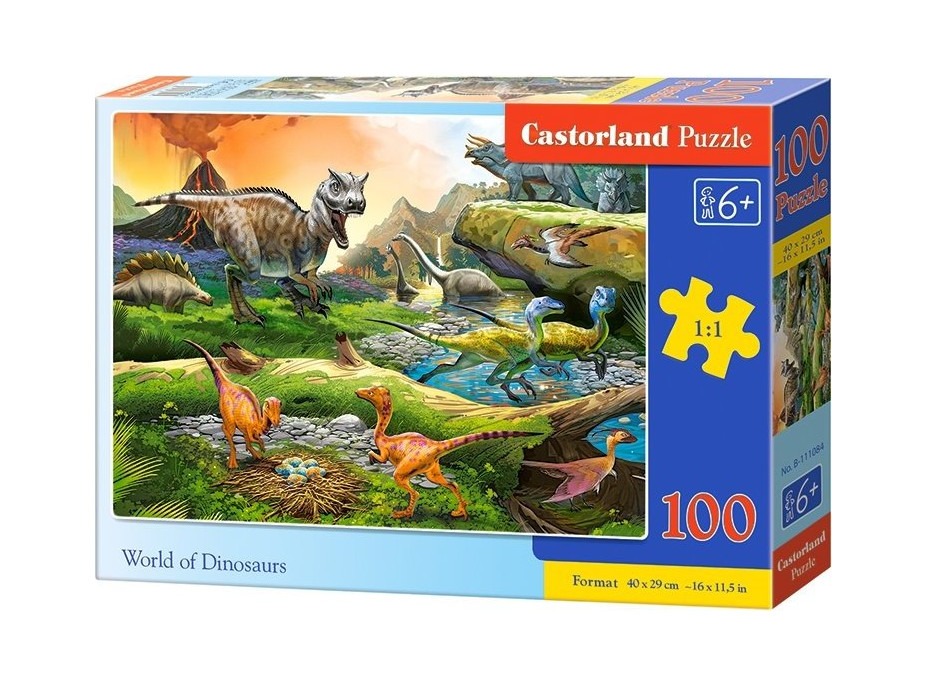 CASTORLAND Puzzle Svet dinosaurov 100 dielikov