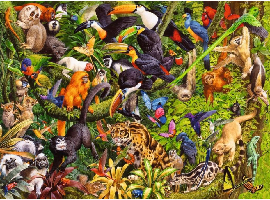 RAVENSBURGER Puzzle Dažďový prales XXL 200 dielikov