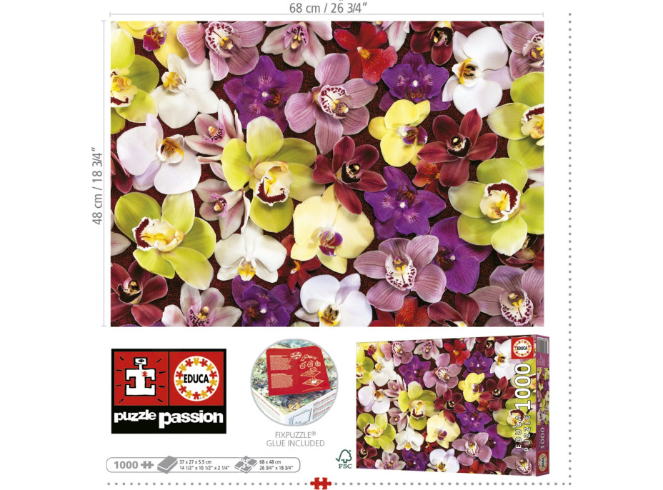 EDUCA Puzzle Koláž z orchideí 1000 dielikov