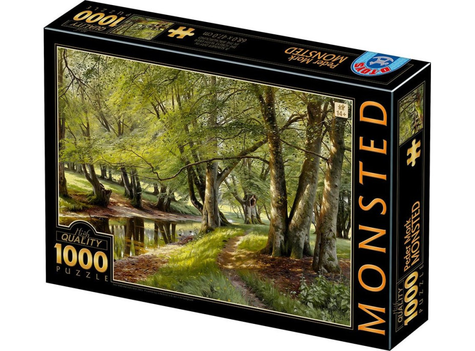 D-TOYS Puzzle Letný deň v lese s jeleňmi v pozadí 1000 dielikov