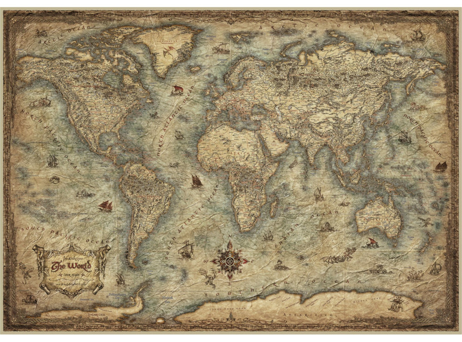 EDUCA Puzzle Mapa sveta 3000 dielikov
