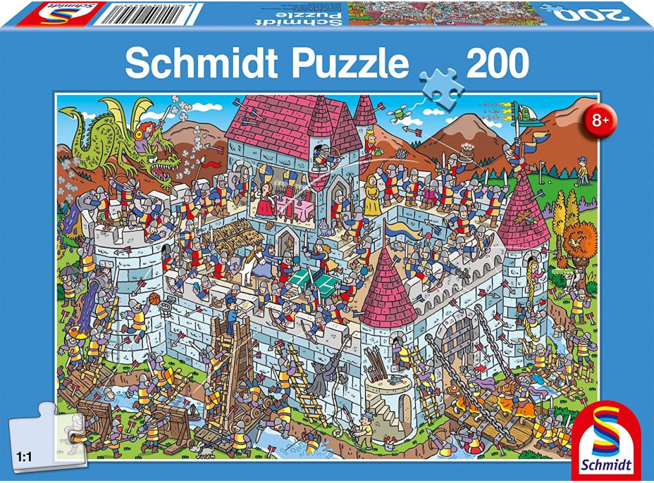 SCHMIDT Puzzle Pohľad do rytierskeho hradu 200 dielikov