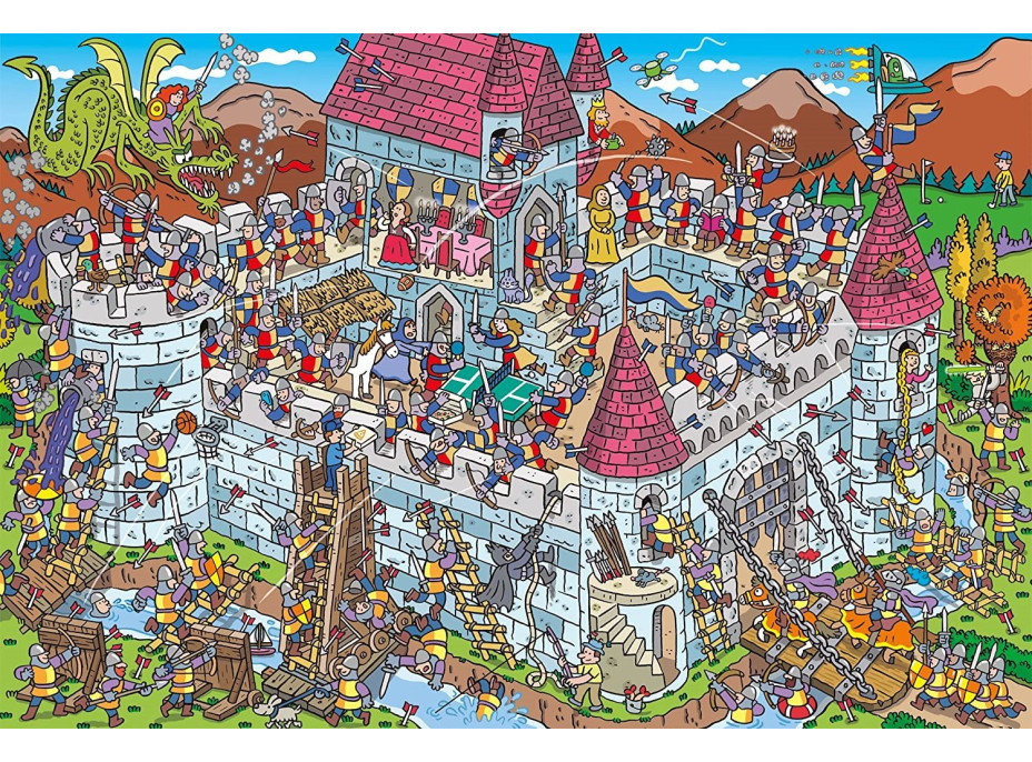 SCHMIDT Puzzle Pohľad do rytierskeho hradu 200 dielikov