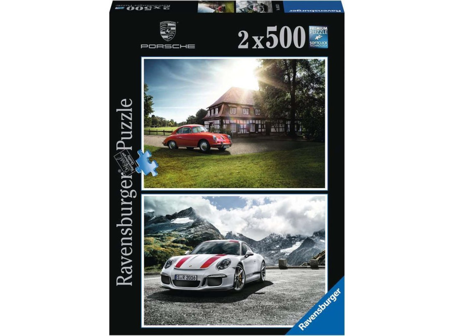 RAVENSBURGER Puzzle Porsche 356 a Porsche 911 2x500 dielikov