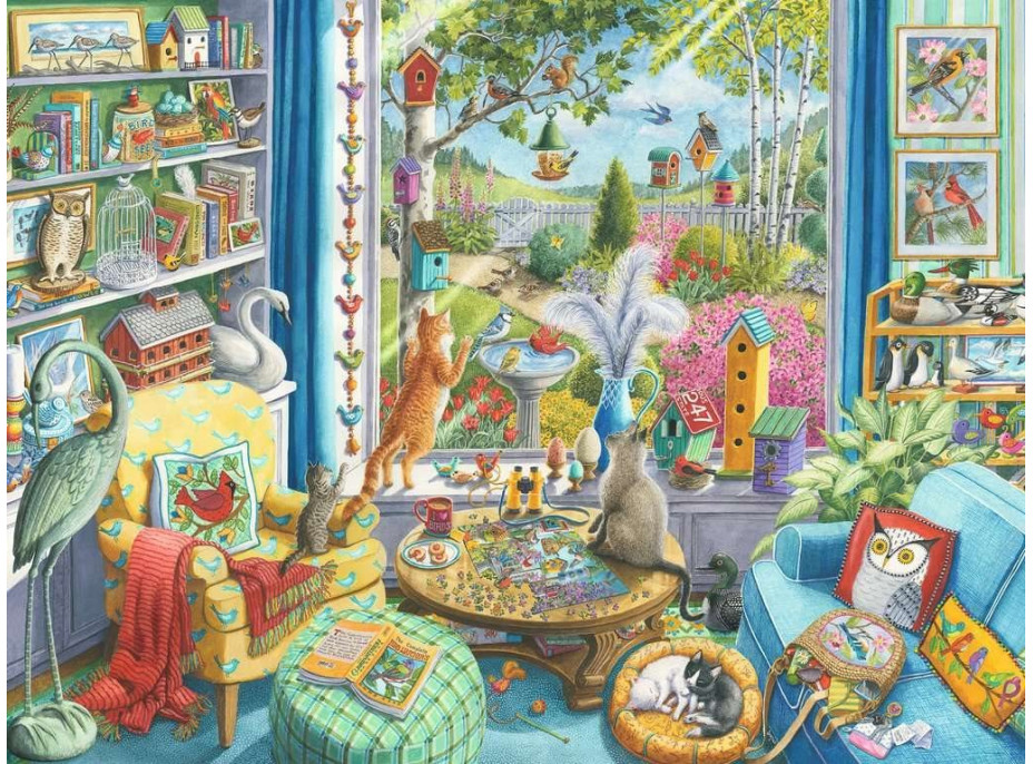 RAVENSBURGER Puzzle Pozorovanie vtáčikov XL 750 dielikov