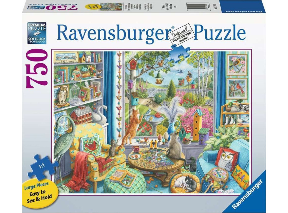 RAVENSBURGER Puzzle Pozorovanie vtáčikov XL 750 dielikov