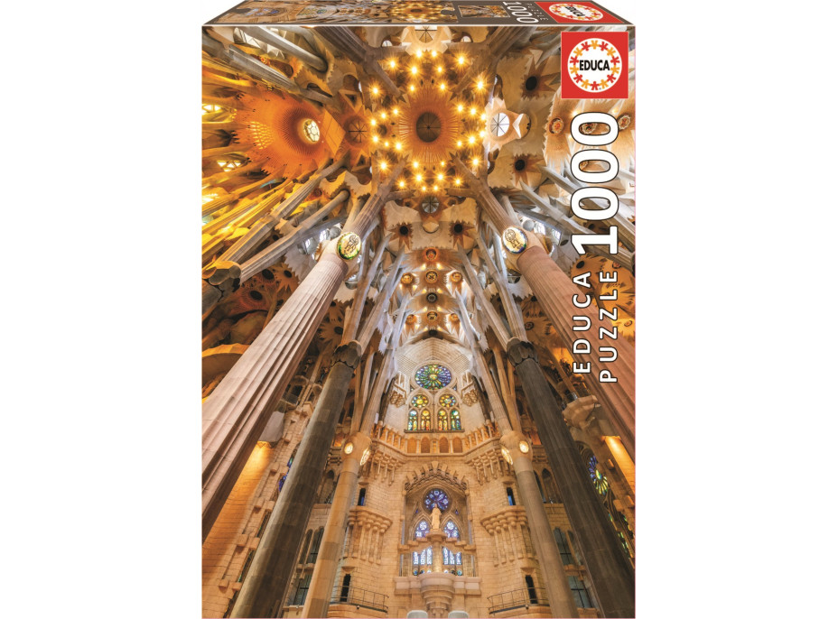 EDUCA Puzzle Sagrada Familia - interiér, Barcelona (Španielsko) 1000 dielikov