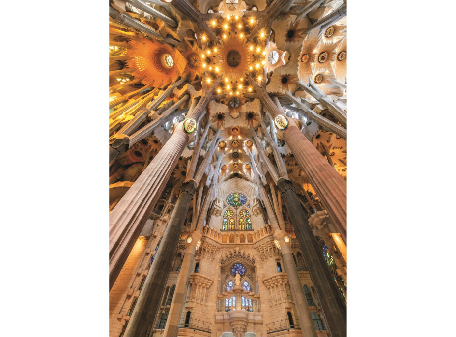 EDUCA Puzzle Sagrada Familia - interiér, Barcelona (Španielsko) 1000 dielikov