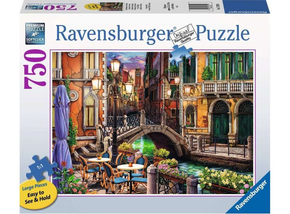 RAVENSBURGER Puzzle Za súmraku v Benátkach XL 750 dielikov