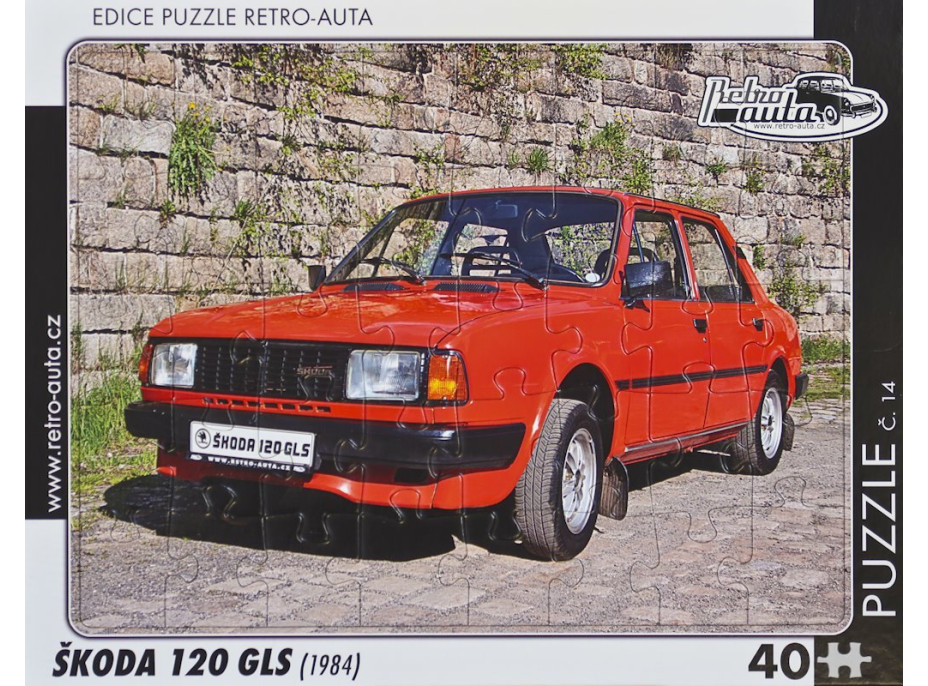 RETRO-AUTA Puzzle č.14 Škoda 120 GLS (1984) 40 dielikov