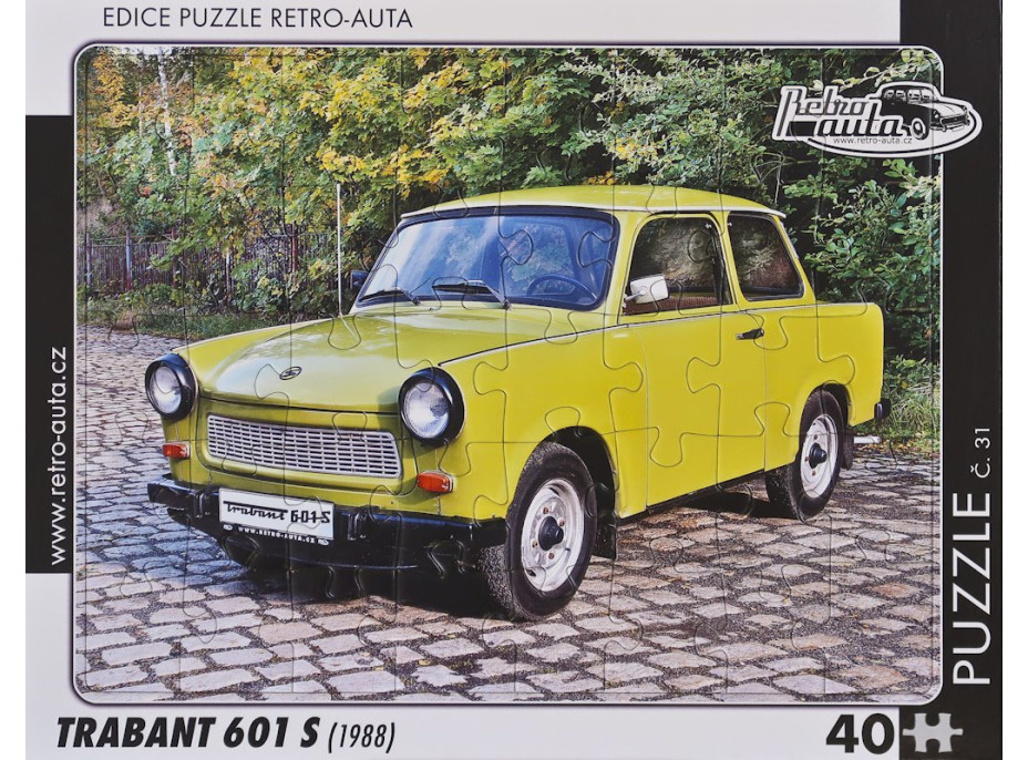 RETRO-AUTA Puzzle č.31 Trabant 601 S (1988) 40 dielikov