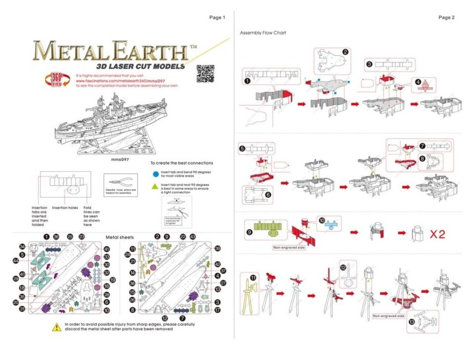 METAL EARTH 3D puzzle USS Arizona
